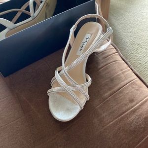 Nina silver formal shoes.